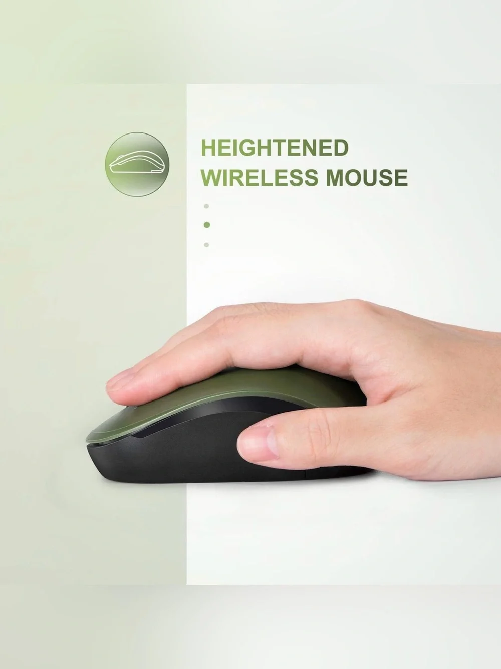 Wireless Mouse for Laptop, 2.4G Noiseless Mouse with USB Receiver
